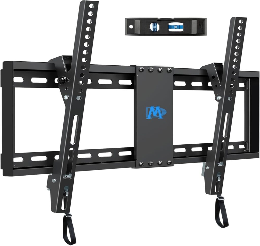 Mounting Dream UL Listed TV Mount for Most 37-75 Inch TV, Universal Tilt TV Wall Mount Fit 16", 18", 24" Stud with Loading Capacity 132lbs, Max Vesa 600 x 400mm, Low Profile Flat Wall Mount Bracket