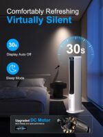 Remote control included with portable evaporative air cooler