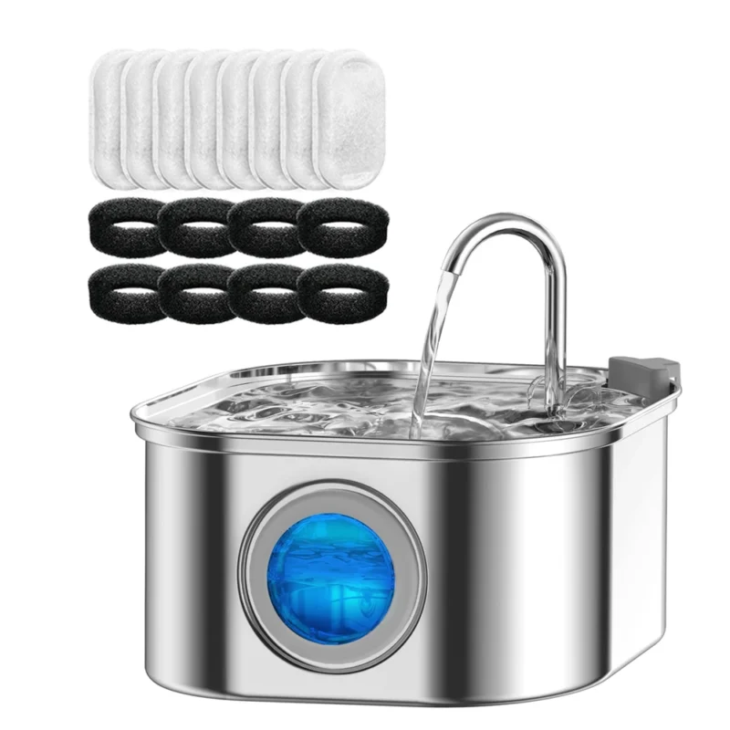 3.2L Stainless Steel Cat Water Fountain with Sensor